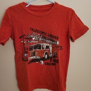 Boys red fire truck 3T t-shirt